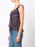 scarf print two tier cami