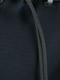 pinstripe fold drawstring tote