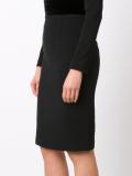 contrast waist fitted skirt