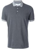striped collar polo shirt