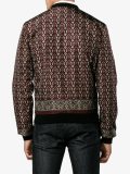 floral & pistol print bomber jacket