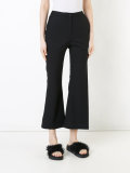 flared cropped trousers 