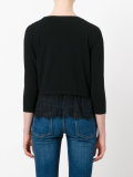 lace hem cardigan