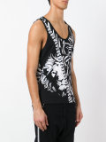 lion logo print tank top