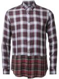 layered checked shirt 