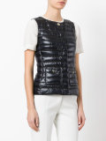 collarless gilet
