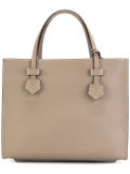 checked trim tote bag