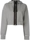striped zipped cardigan