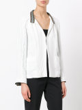 embroidered trim fastened top 