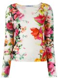 floral print knitted top