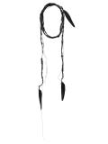 beads & feathers long necklace