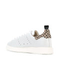 leopard print-trimmed sneakers