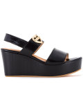 logo plaque platform sandals