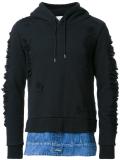 layered detail hoodie