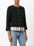 floral pattern fitted jacket