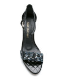 embellished kitten heel sandals