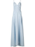 striped flare maxi dress