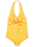 halterneck printed swimsuit