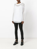 perforated long sleeve top