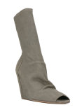 sock wedge booties