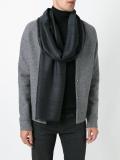 checked frayed edge scarf