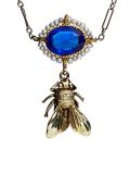 'Blue fly'珍珠项链