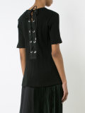ribbed lace-back T-shirt
