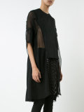 sheer panel dress