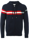 stripe panel hoodie