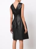 flared lambskin dress