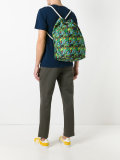tropical print backpack