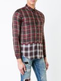 panelled checked shirt