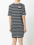knitted patches striped dress
