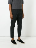 drop-crotch cropped trousers