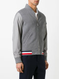 contrast sleeve bomber jacket 