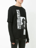 printed layered longsleeved T-shirt