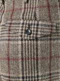 tartan check wide leg trousers