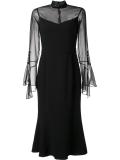 sheer panel dress