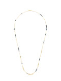 Long Rock-fall Pin Blue Sapphire Story Necklace