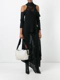 metallic double handles tote