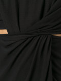 jersey long sleeveless drape dress