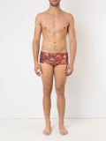 abstract print swim trunks