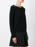 lace-up shoulders pullover
