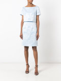 embroidered flowers layered dress