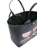 cat motif large tote