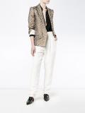 checked jacquard blazer