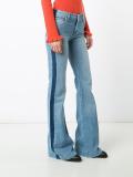 side stripe flared jeans