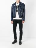 baroque pattern slim jeans