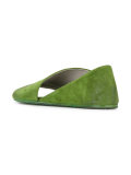 exposed toe slip-on shoes