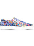 paisley print slip-on sneakers